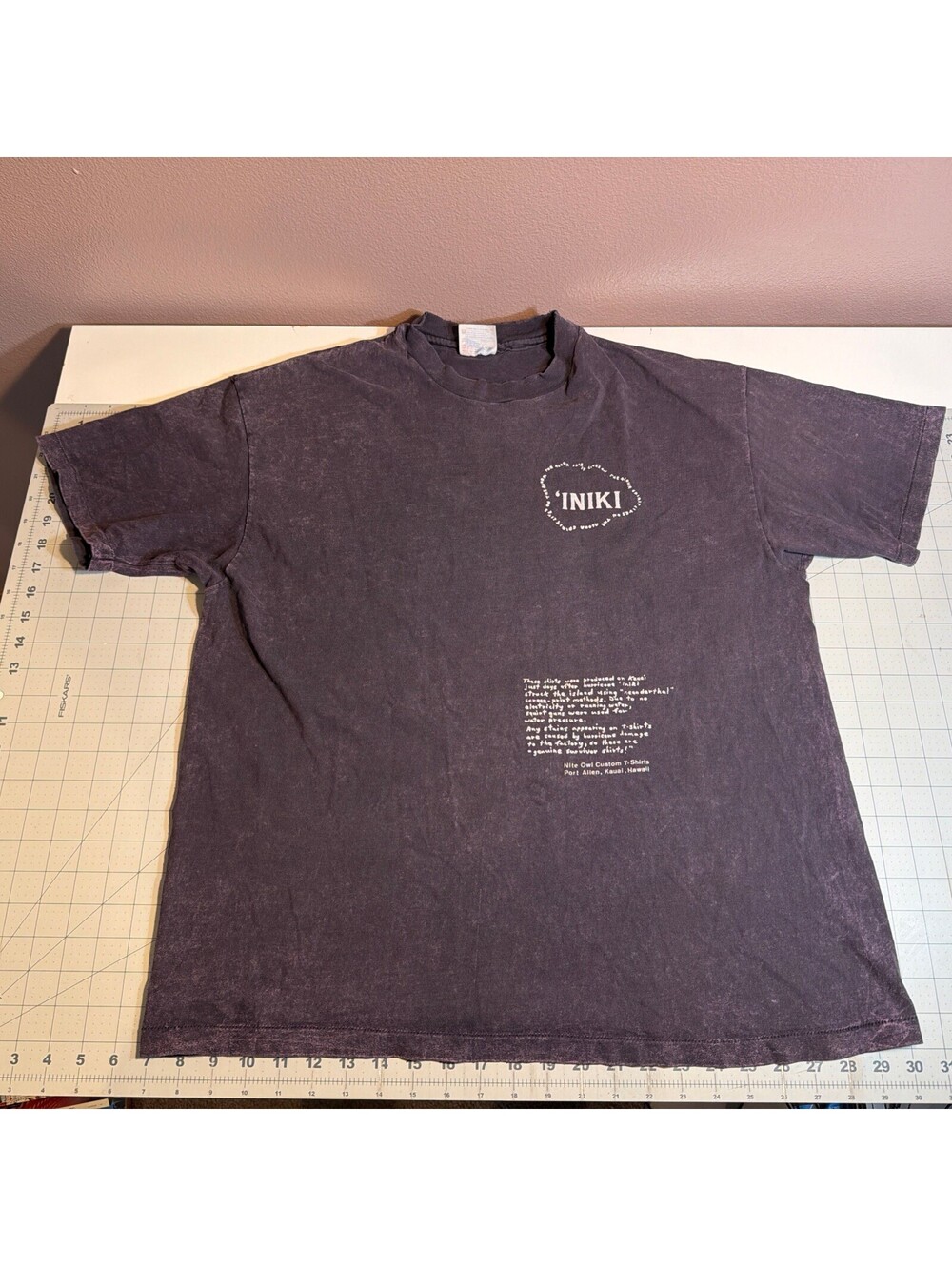Black XL Tshirt HURRICANE INIKI Hawaii 1992